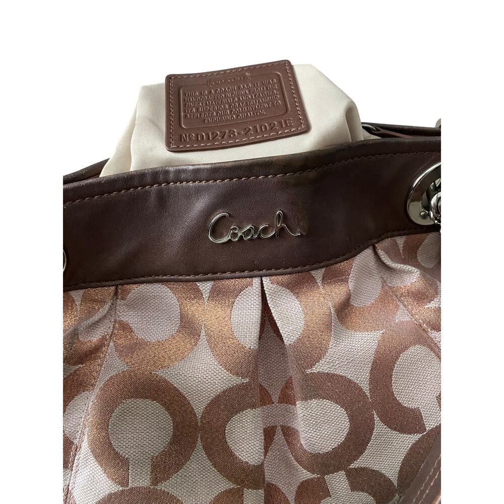 Coach Ashley Op Art Hippie Signature C Crossbody Shoulder Bag Pink Brown Y2K - Picture 8 of 11